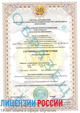Образец сертификата соответствия Бердск Сертификат OHSAS 18001